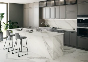Spiek kwarcowy Calacata Marble 100x100cm 5,6mm poler coverlam