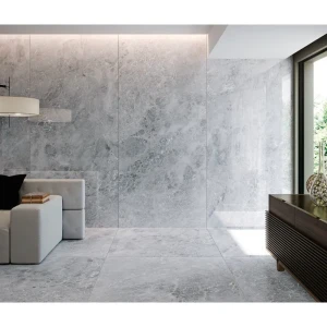 Szart Spiek kwarcowy z białą żyłą Grespania Coverlam Quirinal Gris 120x260 cm 5,6mm 
