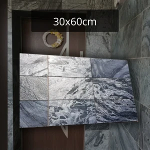 Płytka ścienna kwarcytowa Silver Grey szlifowana 60x30x1,2