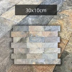 Kamień elewacyjny-dekoracyjny kwarcyt Jeera Green naturalny 10x30X0,8-1,3cm