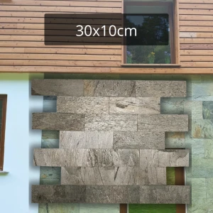 Kamień elewacyjny-dekoracyjny łupek Silver Shine 10x30x0,8-1,3cm
