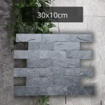 Kamień elewacyjny-dekoracyjny łupek Silver Grey Naturalny 10x30x0,8-1,3 cm