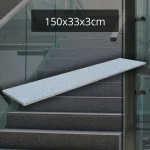 Stopnica granitowa szara G603 płomieniowana BIanco Cristal 150x33x3cm