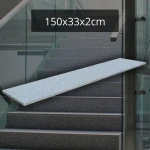 Stopnica granitowa szara G603 płomieniowana BIanco Cristal 150x33x2cm