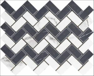 płytka porcelanowa REA NEGRO 25X30 na siatce