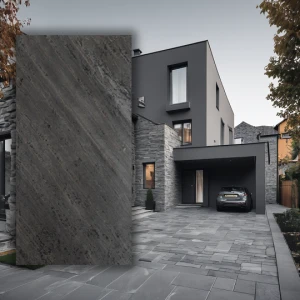 Fornir Kamienny Ocean Black 122x61 Elastyczne panele elewacyjne