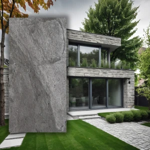 Fornir Kamienny Silver Grey 122x61 Elastyczne panele elewacyjne