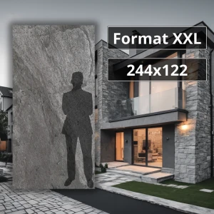 Fornir Kamienny XXL Silver Grey 122x244 Elastyczna tapeta kamienna  kamień w rolce
