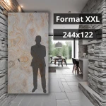 Fornir Kamienny XXL Seul White 122x244 Elastyczna tapeta kamienna kamień w rolce