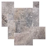 Płytki trawertyn Ash Układanka Rzymska  3cm cm kpl=0,742m2