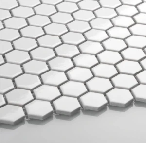 Płytka Heksagon Mały Biały Połysk 260x300mm 