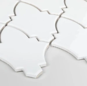 Płytka Arabeska Shield White Połysk 297 x 271 mm