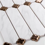 Płytka Cecile Marble Matowy z Koniczyną Vintage Gold