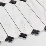 Płytka Cecile Marble Matowy z Czarną Koniczyną