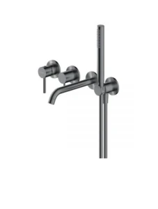 Oltens Molle bateria wannowo-prysznicowa podtynkowa 4-otworowa grafit 34105400