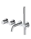 Oltens Hamnes bateria wannowo-prysznicowa podtynkowa 4-otworowa kompletna chrom 34107100