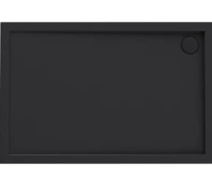 Oltens Superior brodzik 120x70 cm prostokątny akrylowy czarny mat 15001300