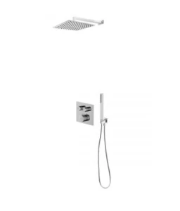 Zestaw Oltens Onega (S) bateria podtynkowa z deszczownicą 22 cm Atran (S)i kompletem prysznicowym Sog chrom 36624100