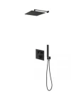 Zestaw Oltens Onega (S) bateria podtynkowa z deszczownicą 22 cm Atran (S) i kompletem prysznicowym Sog czarny mat 36624300