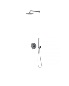 Zestaw Oltens Molle bateria podtynkowa z deszczownicą 30 cm Vindel i kompletem prysznicowym Ume grafit 36600400