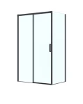 Oltens Breda kabina prysznicowa 110x80 cm prostokątna czarny mat/szkło przezroczyste 20222300