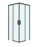 Oltens Breda kabina prysznicowa 90x90 cm kwadratowa czarny mat/szkło 20006300
