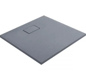 Oltens Bergytan brodzik 80x80 cm kwadratowy RockSurface szary beton 17100700