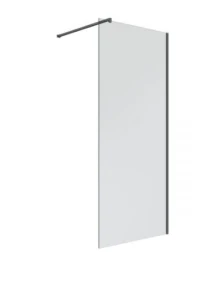 Oltens Bo Walk-In ścianka prysznicowa 110 cm czarny mat/szkło przezroczyste 22003300