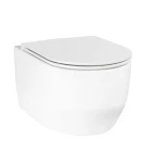 Zestaw Oltens Holsted miska WC wisząca PureRim z powłoką SmartClean z deską wolnoopadającą biały 42517000
