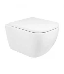 Zestaw Oltens Vernal miska WC wisząca PureRim z powłoką SmartClean z deską wolnoopadającą Slim 42507000