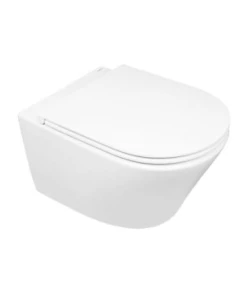 Zestaw Oltens Jog miska WC wisząca PureRim z powłoką SmartClean z deską wolnoopadającą Slim 42505000