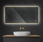 Oltens Nordlis lustro 60x120 cm prostokątne z oświetleniem LED i systemem Klarglas 64112800