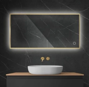 Oltens Nordlis lustro 60x120 cm prostokątne z oświetleniem LED i systemem Klarglas 64112800