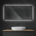 Oltens Nordlis lustro 60x120 cm prostokątne z oświetleniem LED i systemem Klarglas 64112300