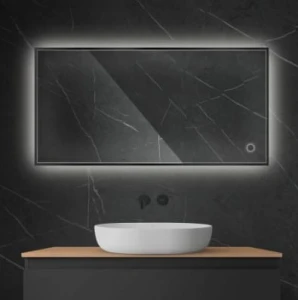 Oltens Nordlis lustro 60x120 cm prostokątne z oświetleniem LED i systemem Klarglas 64112300