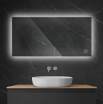 Oltens Nordlis lustro 60x120 cm prostokątne z oświetleniem LED i systemem Klarglas 64112000