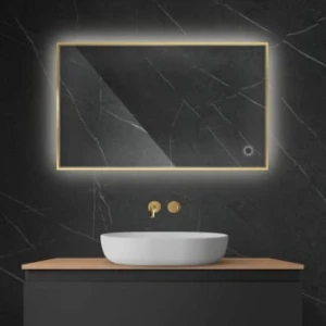 Oltens Nordlis lustro 60x100 cm prostokątne z oświetleniem LED i systemem Klarglas 64111800