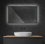 Oltens Nordlis lustro 60x100 cm prostokątne z oświetleniem LED i systemem Klarglas 64111300