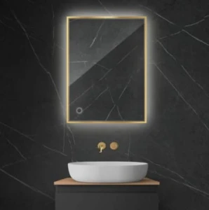 Oltens Nordlis lustro 60x80 cm prostokątne z oświetleniem LED i systemem Klarglas 64115800