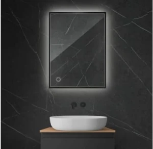 Oltens Nordlis lustro 60x80 cm prostokątne z oświetleniem LED i systemem Klarglas 64115300