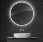 Oltens Nordlis lustro 80 cm okrągłe z oświetleniem LED i systemem Klarglas 64109000