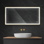 Oltens Nordlis lustro 60x120 cm prostokątne z oświetleniem LED i systemem Klarglas 64107800