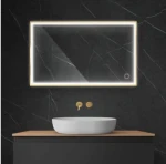 Oltens Nordlis lustro 60x100 cm prostokątne z oświetleniem LED i systemem Klarglas 64106800
