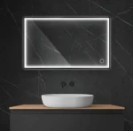 Oltens Nordlis lustro 60x100 cm prostokątne z oświetleniem LED i systemem Klarglas 64106300