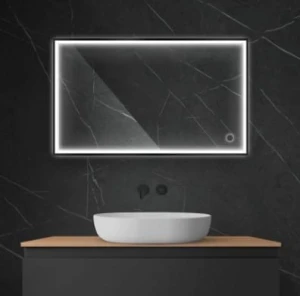 Oltens Nordlis lustro 60x100 cm prostokątne z oświetleniem LED i systemem Klarglas 64106300