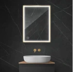 Oltens Nordlis lustro 60x80 cm prostokątne z oświetleniem LED i systemem Klarglas 64105800