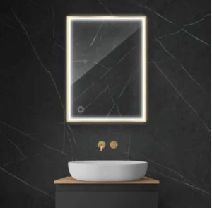 Oltens Nordlis lustro 60x80 cm prostokątne z oświetleniem LED i systemem Klarglas 64105800