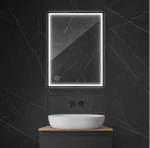 Oltens Nordlis lustro 60x80 cm prostokątne z oświetleniem LED i systemem Klarglas 64105300