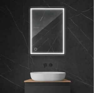 Oltens Nordlis lustro 60x80 cm prostokątne z oświetleniem LED i systemem Klarglas 64105300