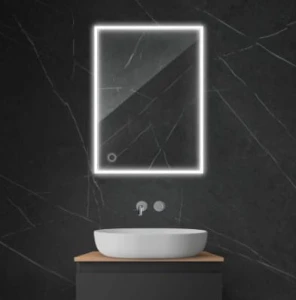Oltens Nordlis lustro 60x80 cm prostokątne z oświetleniem LED i systemem Klarglas 64105000